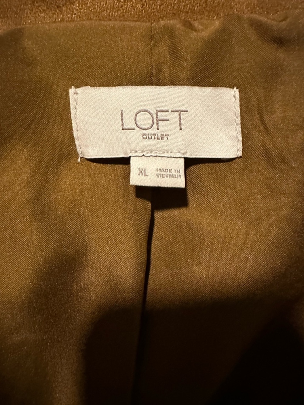 LOFT Cognac Brown Suede Jacket Size XL - Picture 2 of 2